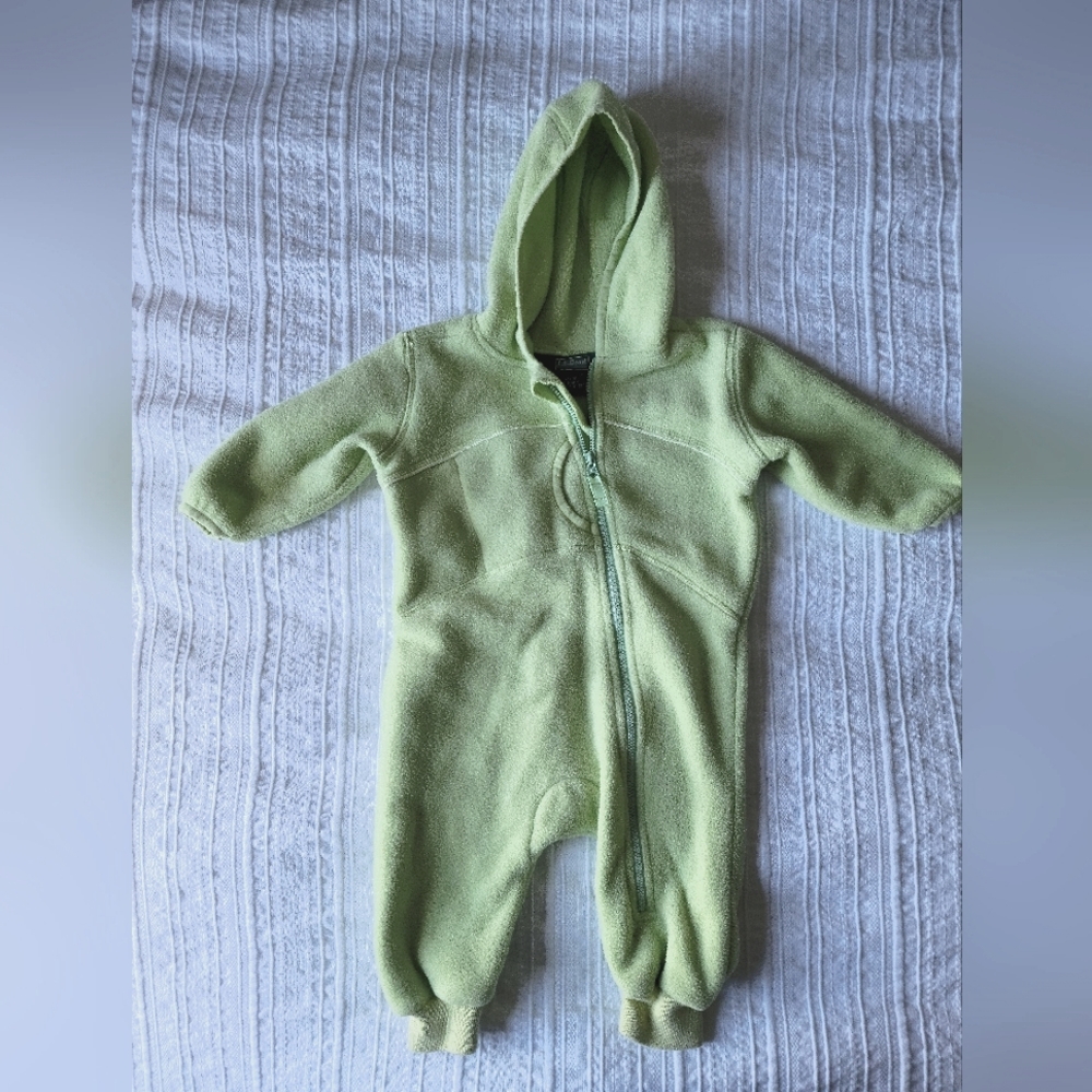 L.L. Bean Fleece Hooded Jumpsuit Bunting 3-6M